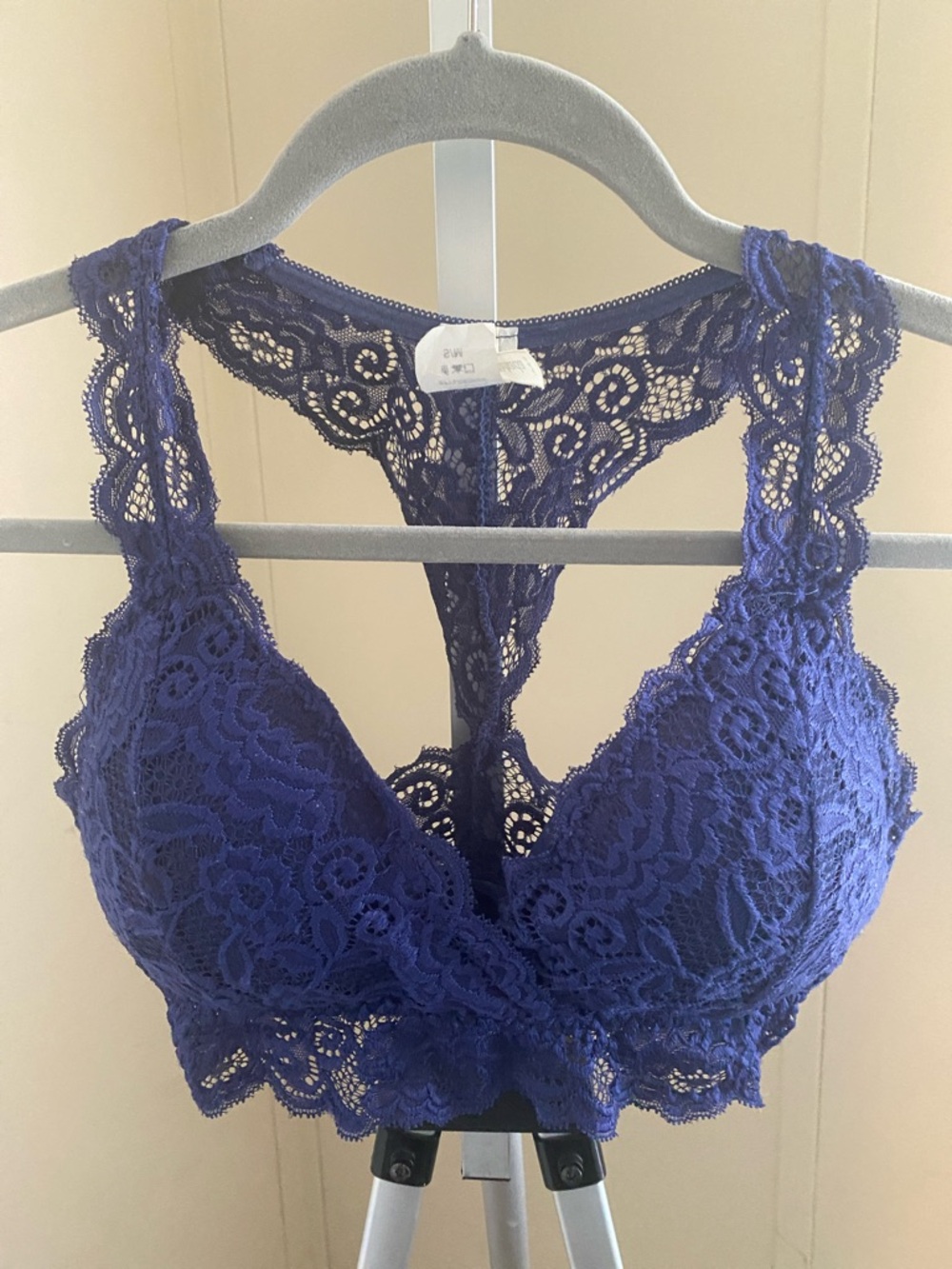 Yahada Navy Lace Racerback Bralette